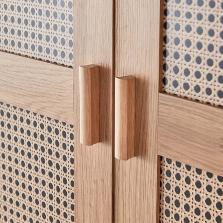 دولاب ملابس چاڤا خشب ب 6 أبواب و2 أدراج ومرايا مقاس 220x124x55 سم