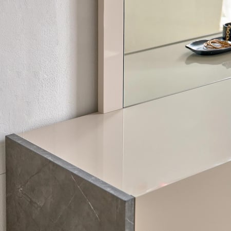 طقم غرفة نوم سوبر كينج عالي اللمعان 5 قطع من كارتر - 200x200 سم