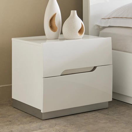 طقم غرفة نوم كينج بلمعان عالي 4 قطع من ديكسون - 180x200 سم