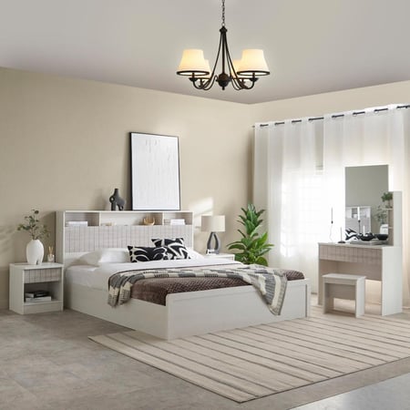 طقم غرفة نوم ذكي كينج 6 قطع من ليفربول - 180x200 سم