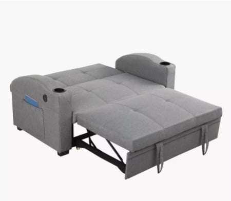 كنبة سرير ثنائية مع 2 حامل أكواب ومنفذ يو إس بي من مورجان