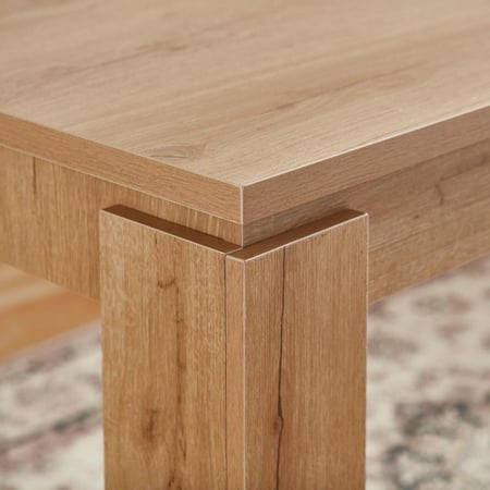 طقم طاولة سفرة خشب هندسي 8 كراسي قماش بأرجل خشب - من موفيلا