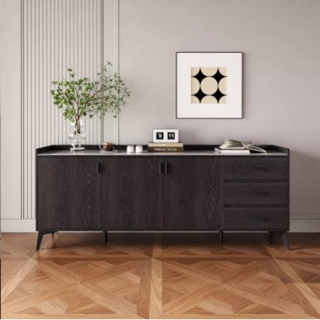 وحدة تخزين 3 أبواب و3 أدراج وسطح من الحجر الملبد من مارويل