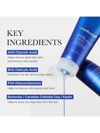 ميديكيوب قناع الطین لإزالة الرؤوس السوداء( 100 جم)