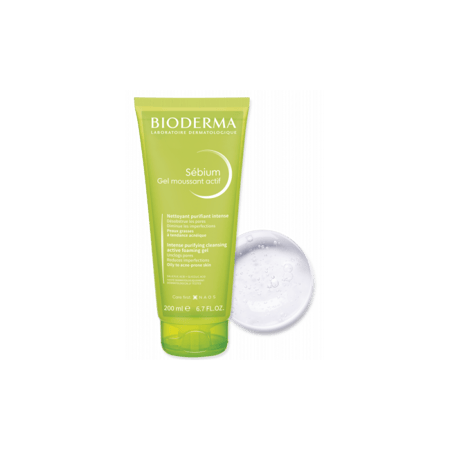 منظف مكثف للبشرة الدهنية والمعرضة لحب الشباب بيوديرما 200 مل