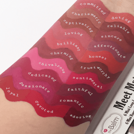 مجموعة 6 ميني احمر شفاه سائل ميت مات هيوز من ذا بالم