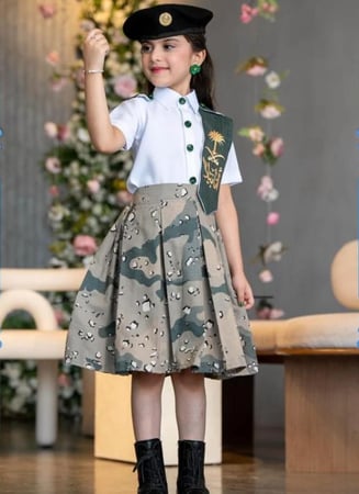 طقم عسكري اليوم الوطني بناتي