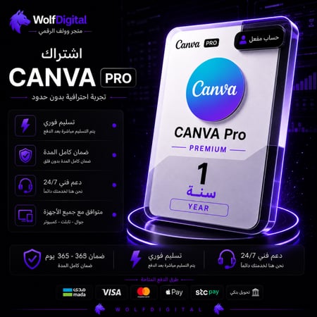 اشتراك كانفا برو canva pro لمدة سنة