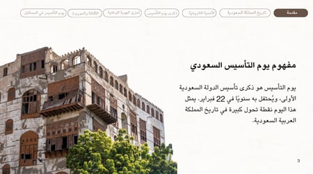 عرض تقديمي جاهز عن يوم التأسيس السعودي – بوربوينت احترافي