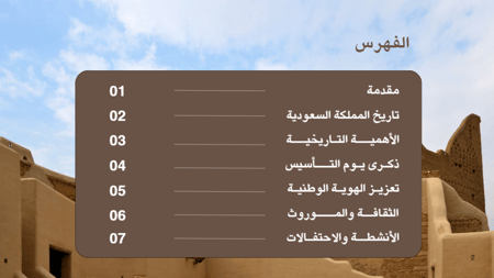 عرض تقديمي جاهز عن يوم التأسيس السعودي – بوربوينت احترافي