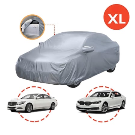 غطاء السيارة كامل ضد الشمس والماء طبقتين ( وسط)