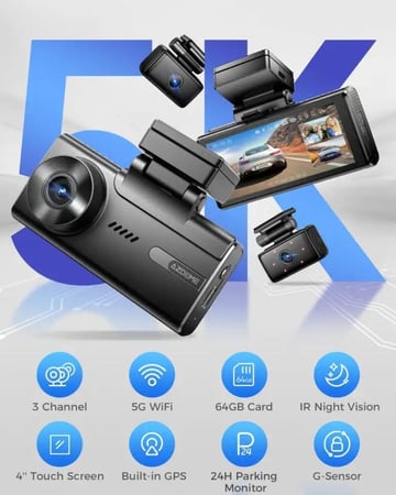 داش كام أزدوم M580-5K أمامية + داخلية + خلفية ( بكج )