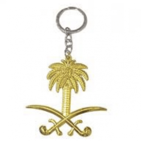 ميدالية شعار سيفين ونخلة ذهبي