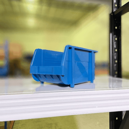 علب بلاستيك منظمة لون ازرق