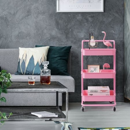 عربة منظمة وردي