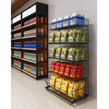 رفوف سلة مواد غذائية