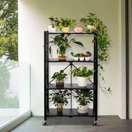 رفوف قابلة للطي بأربعة طوابق