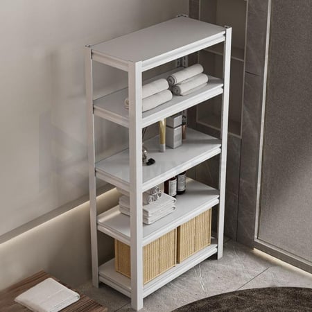 رفوف سهلة التركيب 195×120×45 سم - 5 أدوار - أبيض