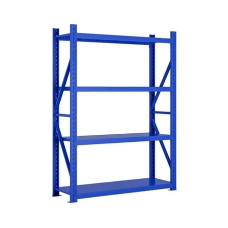 رفوف تخزين حديد بلون ازرق متوسط إلى ثقيل الحمولة