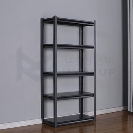 رفوف تخزين حديد 5 أدوار 120×60 سم (أسود) | ماي رفوف