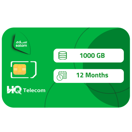 سلام شريحة بيانات 1000 جيجا مع راوتر 5G Digitech S1 مسبقة الدفع | سنة
