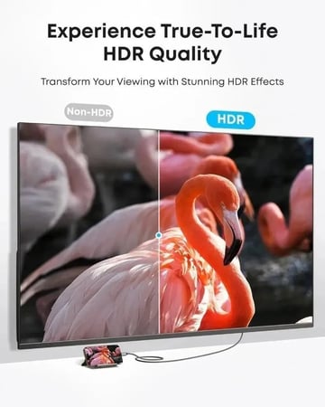 أنكر كيبل تايب سي إلى HDMI نانو بطول 1.8 متر 140 واط 4k - رمادي