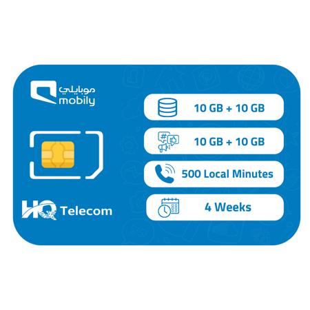 موبايلي 75 شريحة إتصال وبيانات مسبقة الدفع | 4 أسابيع
