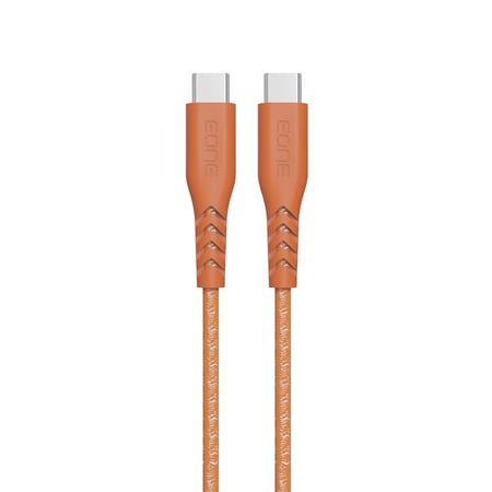 إي ون كيبل قماشي Type-C إلى Type-C بقوة 100 واط طول 1.2 متر معتمد من أبل (MFi) - رمادي