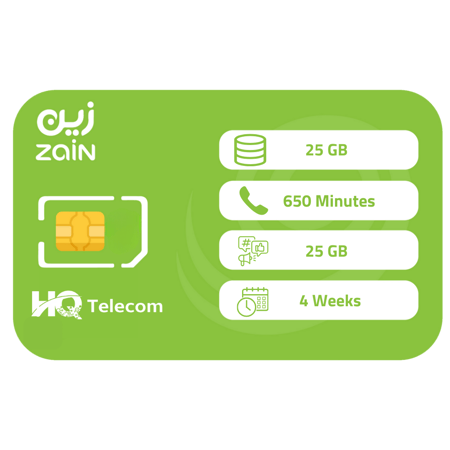 زين شباب 119 شريحة إتصال وبيانات مسبقة الدفع | 4 أسابيع