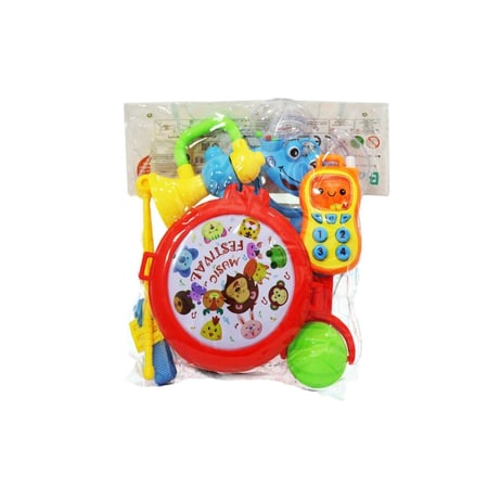 مجموعة طبل وخشخيشة للاطفال – العاب موسيقية تعليمية لتنمية المهارات الحسية