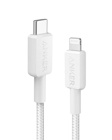 كيبل أنكر  322  USB- C   الى لايتنق، ابيض بطول1.8 متر