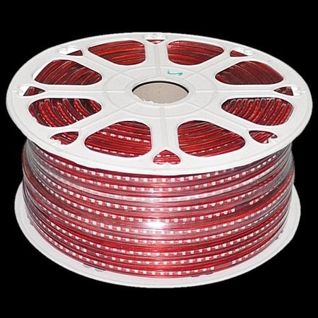 شريط ليد لون الانارة احمر 50 متر ينقص على المتر 5 واط