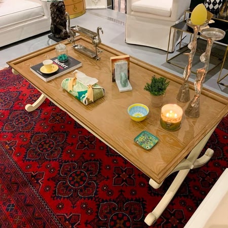 صينية ديكور صغيرة باللون الأخضر