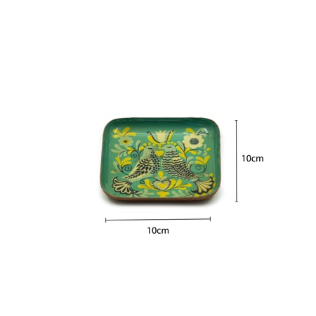 صينية ديكور صغيرة باللون الأخضر