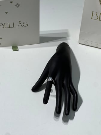 خاتم  فضة عيار 925 لون فضي