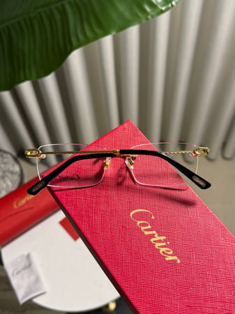 نظارة Cartier طبية او حماية من الاشعة 100٪ - ذهبي