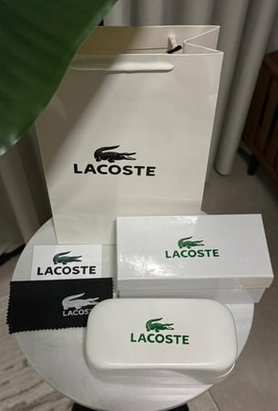 نظارة Lacoste - إطار اسود - عدسة مدرج