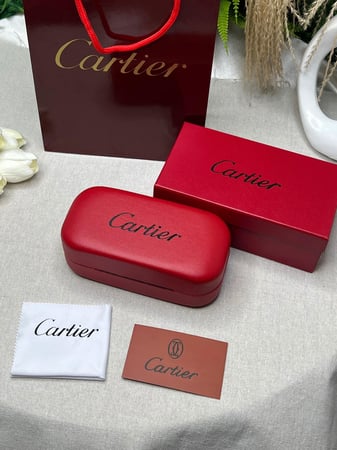 نظارة Cartier طبية او حماية من الاشعة 100٪ - ذهبي