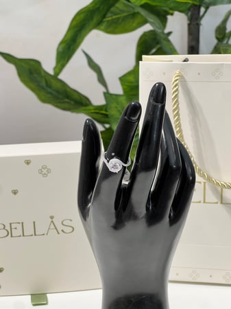 خاتم  فضة عيار 925 لون فضي