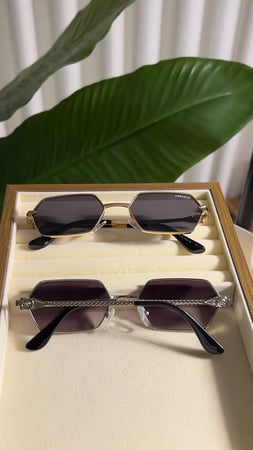 نظارة versace- اطار اسود - عدسه بني مدرج