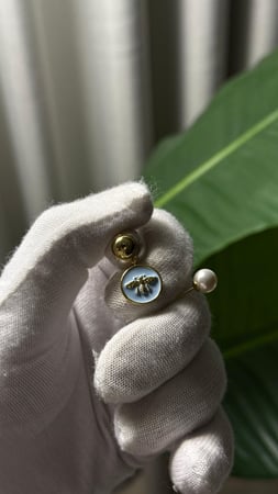 حلق  Dior وردي - ازرق