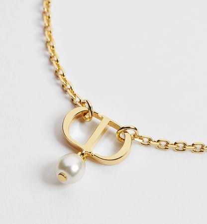 سلسال Dior ذهبي - لؤلؤة