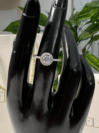 خاتم  فضة عيار 925 لون فضي