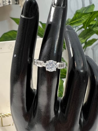 خاتم  فضة عيار 925 لون فضي