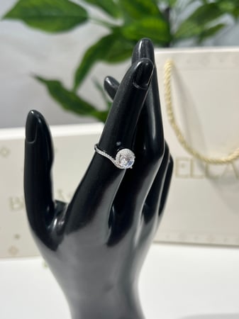 خاتم  فضة عيار 925 لون فضي