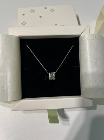 سلسال التاج فضة عيار 925 لون فضي