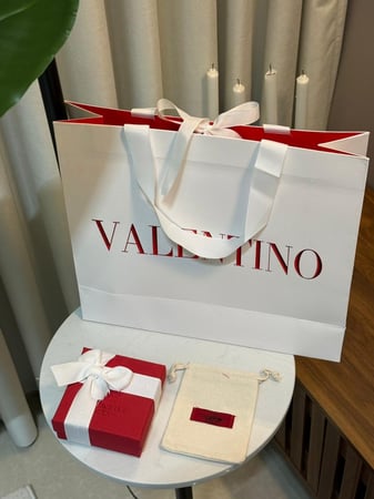 سلسال مع حلق VALENTINO لون فضي