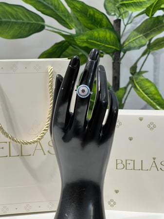 خاتم فضة عيار 925 ملون