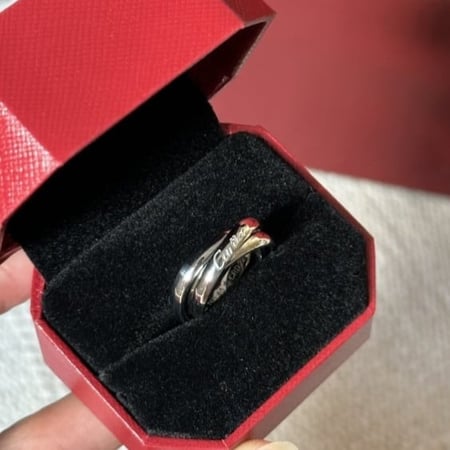 خاتم carter الثلاثي الفضي