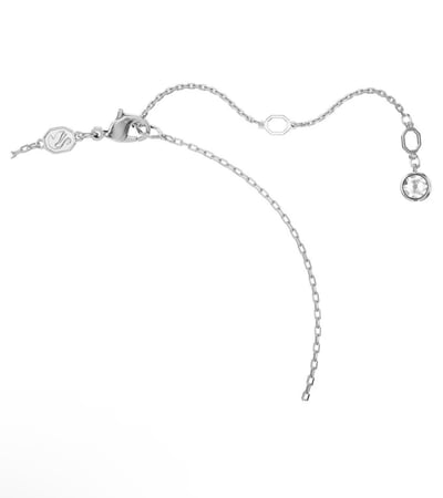 سلسال سوارفيسكي فضي بكرستالة زرقاء